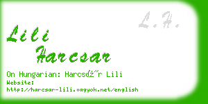 lili harcsar business card